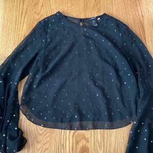 black top with stars